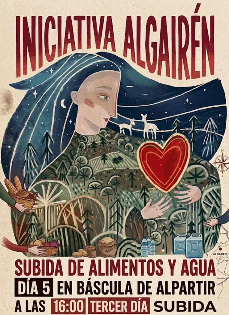 Subida de alimentos y agua
